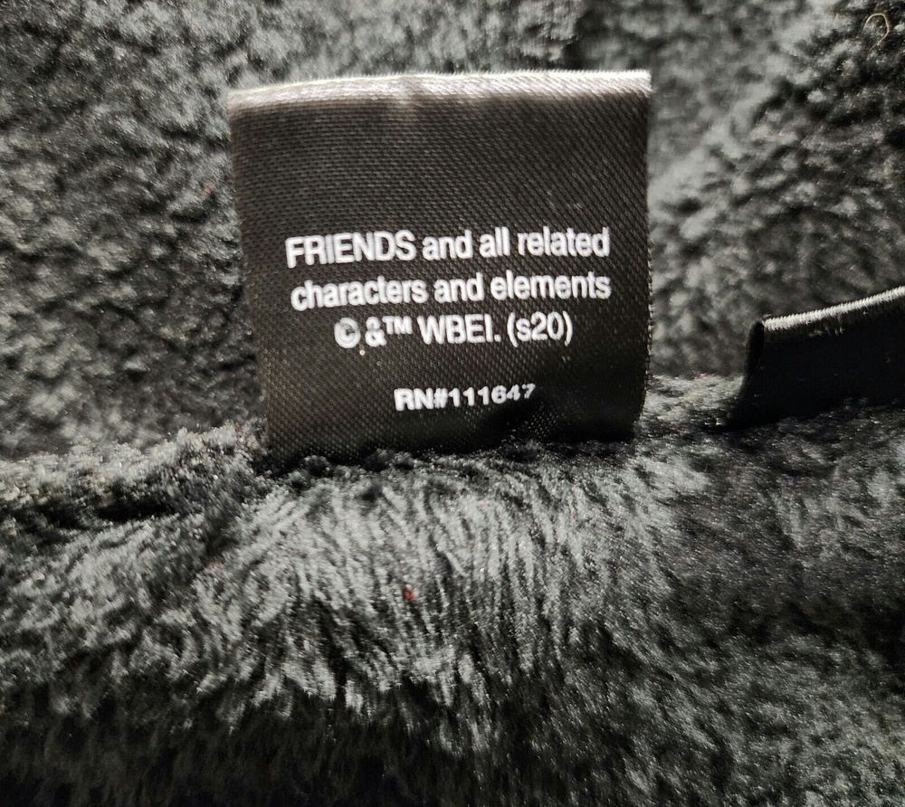 Friends TV Show Womens Sleepwear Fleece Hoodie Sweatshirt Black Pullover Size XS - Picture 7 of 9